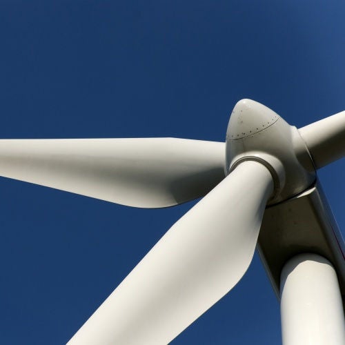 Windturbines producing clean energy in the netherlands